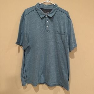 Tommy Bahama Island Zone‎ Polo Shirt Men Size XXL/TTG Blue Rubber logo